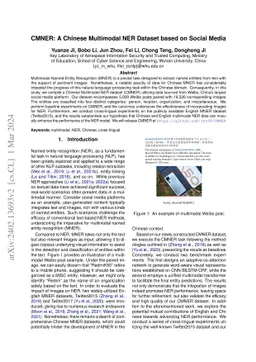 CMNER: A Chinese Multimodal NER Dataset based on Social Media
