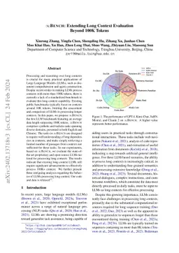 $\infty$Bench: Extending Long Context Evaluation Beyond 100K Tokens