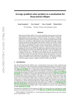 Average gradient outer product as a mechanism for deep neural collapse