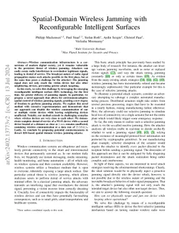 Spatial-Domain Wireless Jamming with Reconfigurable Intelligent Surfaces