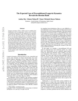 The Expected Loss of Preconditioned Langevin Dynamics Reveals the
  Hessian Rank