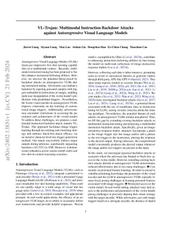 VL-Trojan: Multimodal Instruction Backdoor Attacks against
  Autoregressive Visual Language Models