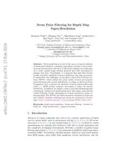Scene Prior Filtering for Depth Super-Resolution