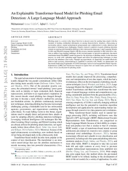 An Explainable Transformer-based Model for Phishing Email Detection: A Large Language Model Approach