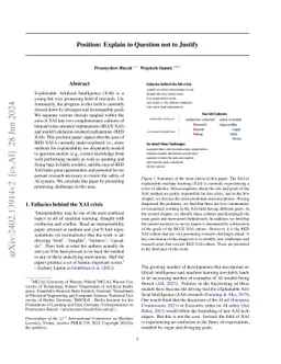 Position: Explain to Question not to Justify