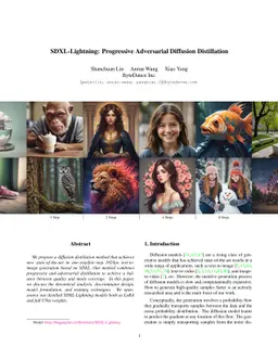 SDXL-Lightning: Progressive Adversarial Diffusion Distillation