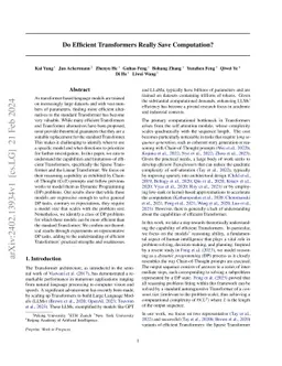 Do Efficient Transformers Really Save Computation?