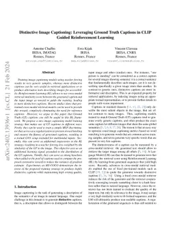 Distinctive Image Captioning: Leveraging Ground Truth Captions in CLIP
  Guided Reinforcement Learning