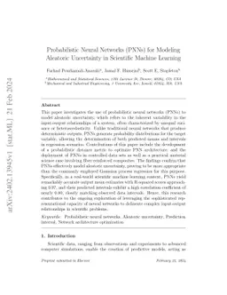 Probabilistic Neural Networks (PNNs) for Modeling Aleatoric Uncertainty
  in Scientific Machine Learning