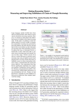 Making Reasoning Matter: Measuring and Improving Faithfulness of
  Chain-of-Thought Reasoning