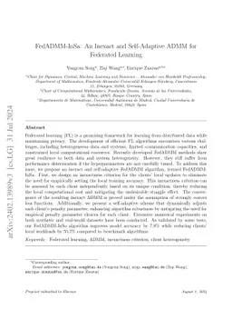 FedADMM-InSa: An Inexact and Self-Adaptive ADMM for Federated Learning