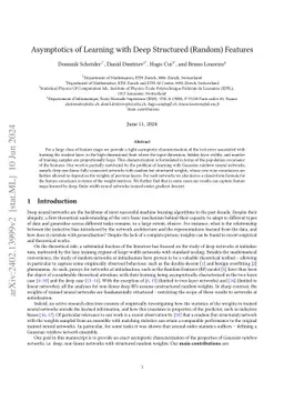 Asymptotics of Learning with Deep Structured (Random) Features