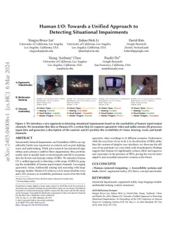 Human I/O: Towards a Unified Approach to Detecting Situational
  Impairments