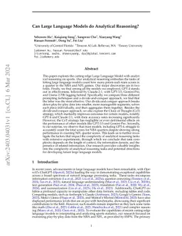 Can Large Language Models do Analytical Reasoning?