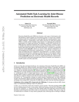Automated Multi-Task Learning for Joint Disease Prediction on Electronic
  Health Records