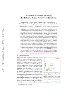 Radiative Gaussian Splatting for Efficient X-ray Novel View Synthesis
