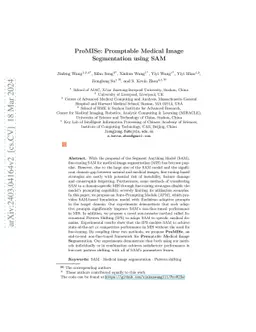 ProMISe: Promptable Medical Image Segmentation using SAM