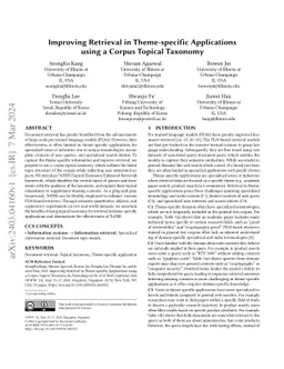 Improving Retrieval in Theme-specific Applications using a Corpus
  Topical Taxonomy