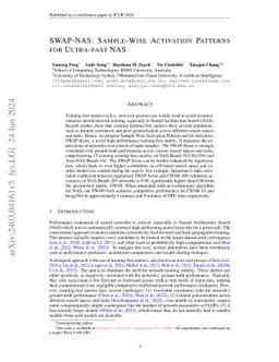 SWAP-NAS: Sample-Wise Activation Patterns for Ultra-fast NAS