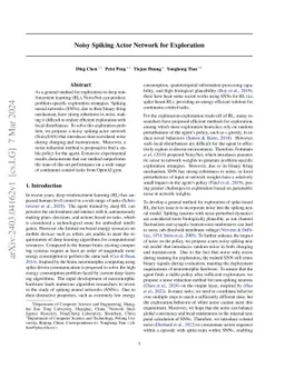 Noisy Spiking Actor Network for Exploration