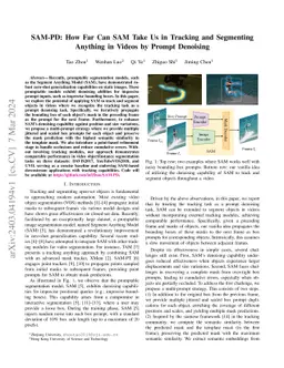 SAM-PD: How Far Can SAM Take Us in Tracking and Segmenting Anything in
  Videos by Prompt Denoising