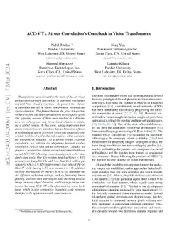 ACC-ViT : Atrous Convolution's Comeback in Vision Transformers