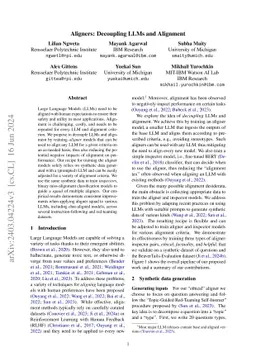 Aligners: Decoupling LLMs and Alignment