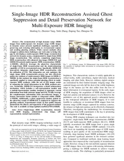 Single-Image HDR Reconstruction Assisted Ghost Suppression and Detail
  Preservation Network for Multi-Exposure HDR Imaging