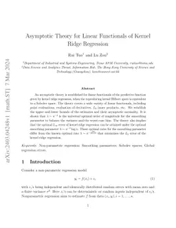 Asymptotic Theory for Linear Functionals of Kernel Ridge Regression