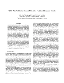 Qubit-Wise Architecture Search Method for Variational Quantum Circuits
