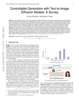 Controllable Generation with Text-to-Image Diffusion Models: A Survey