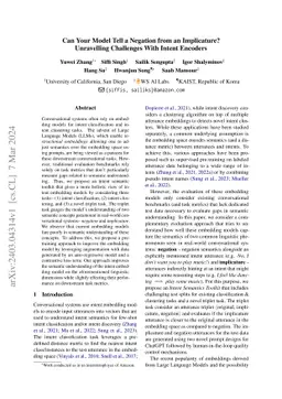 Can Your Model Tell a Negation from an Implicature? Unravelling
  Challenges With Intent Encoders