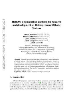 HeROS: a miniaturised platform for research and development on
  Heterogeneous RObotic Systems
