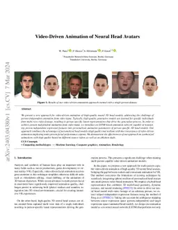 Video-Driven Animation of Neural Head Avatars