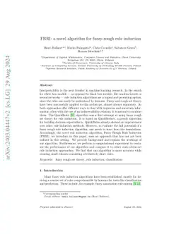 FRRI: a novel algorithm for fuzzy-rough rule induction