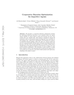 Cooperative Bayesian Optimization for Imperfect Agents