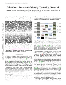 FriendNet: Detection-Friendly Dehazing Network