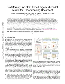 TextMonkey: An OCR-Free Large Multimodal Model for Understanding
  Document