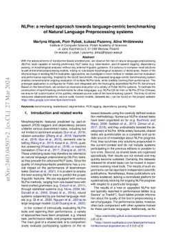 NLPre: a revised approach towards language-centric benchmarking of
  Natural Language Preprocessing systems