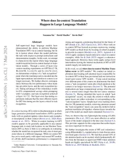 Where does In-context Translation Happen in Large Language Models