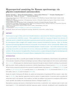 Hyperspectral unmixing for Raman spectroscopy via physics-constrained
  autoencoders