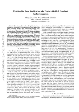 Explainable Face Verification via Feature-Guided Gradient
  Backpropagation