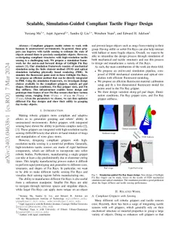 Scalable, Simulation-Guided Compliant Tactile Finger Design