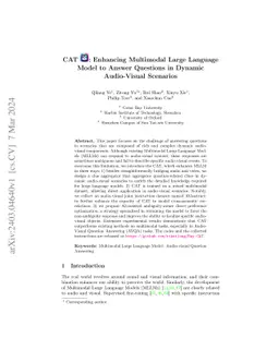 CAT: Enhancing Multimodal Large Language Model to Answer Questions in
  Dynamic Audio-Visual Scenarios