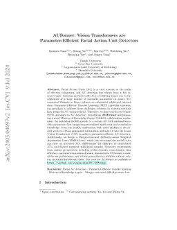 AUFormer: Vision Transformers are Parameter-Efficient Facial Action Unit
  Detectors