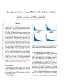 Delving into the Trajectory Long-tail Distribution for Muti-object
  Tracking