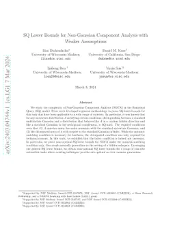 SQ Lower Bounds for Non-Gaussian Component Analysis with Weaker
  Assumptions