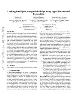 Lifelong Intelligence Beyond the Edge using Hyperdimensional Computing