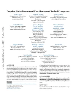 DeepSee: Multidimensional Visualizations of Seabed Ecosystems