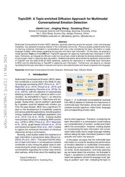 TopicDiff: A Topic-enriched Diffusion Approach for Multimodal
  Conversational Emotion Detection